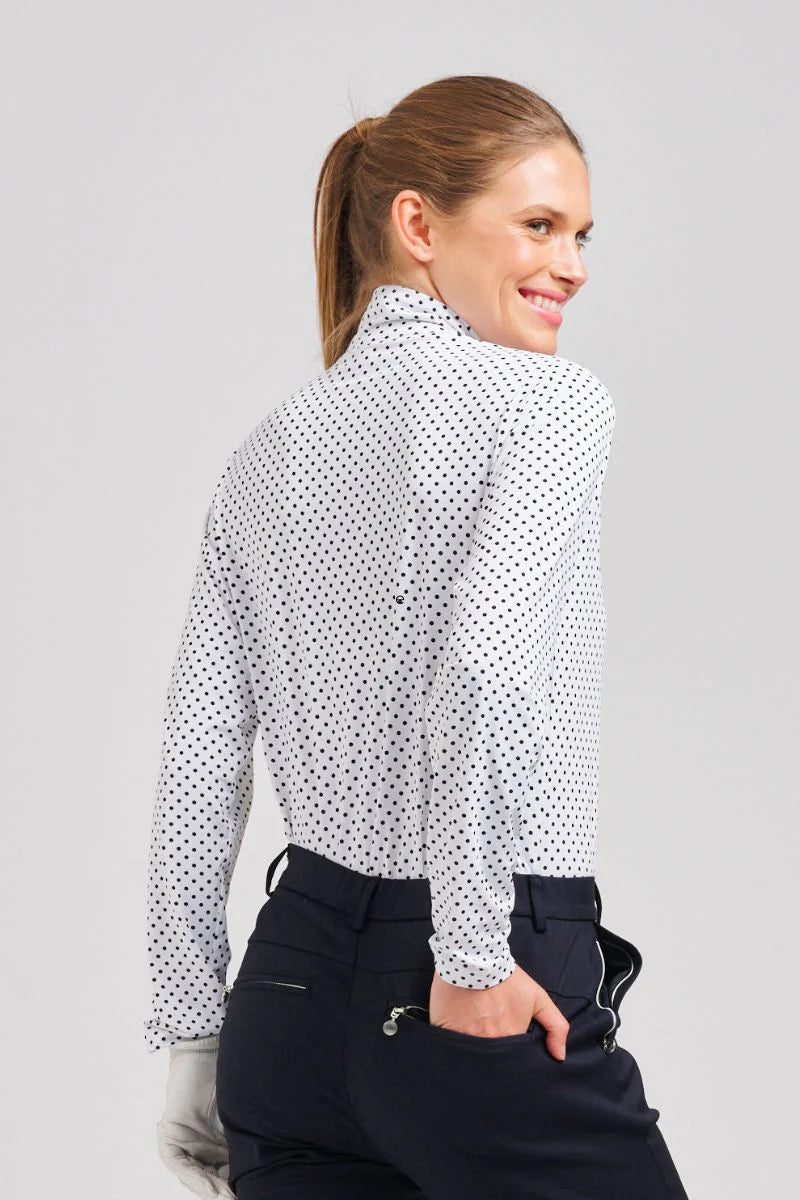 Club Grange Longsleeve Shirt - French Navy Spot