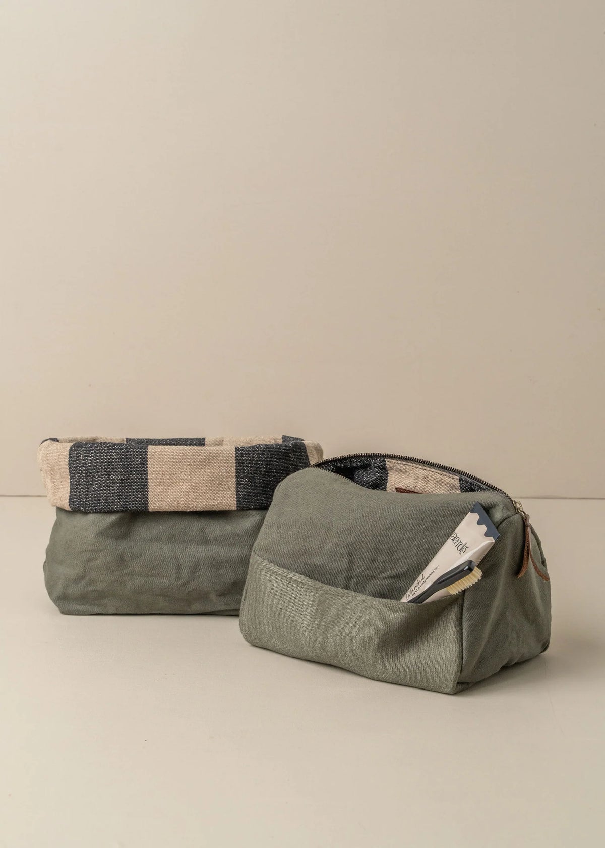 Journey Make Up Canvas Bag - Olive