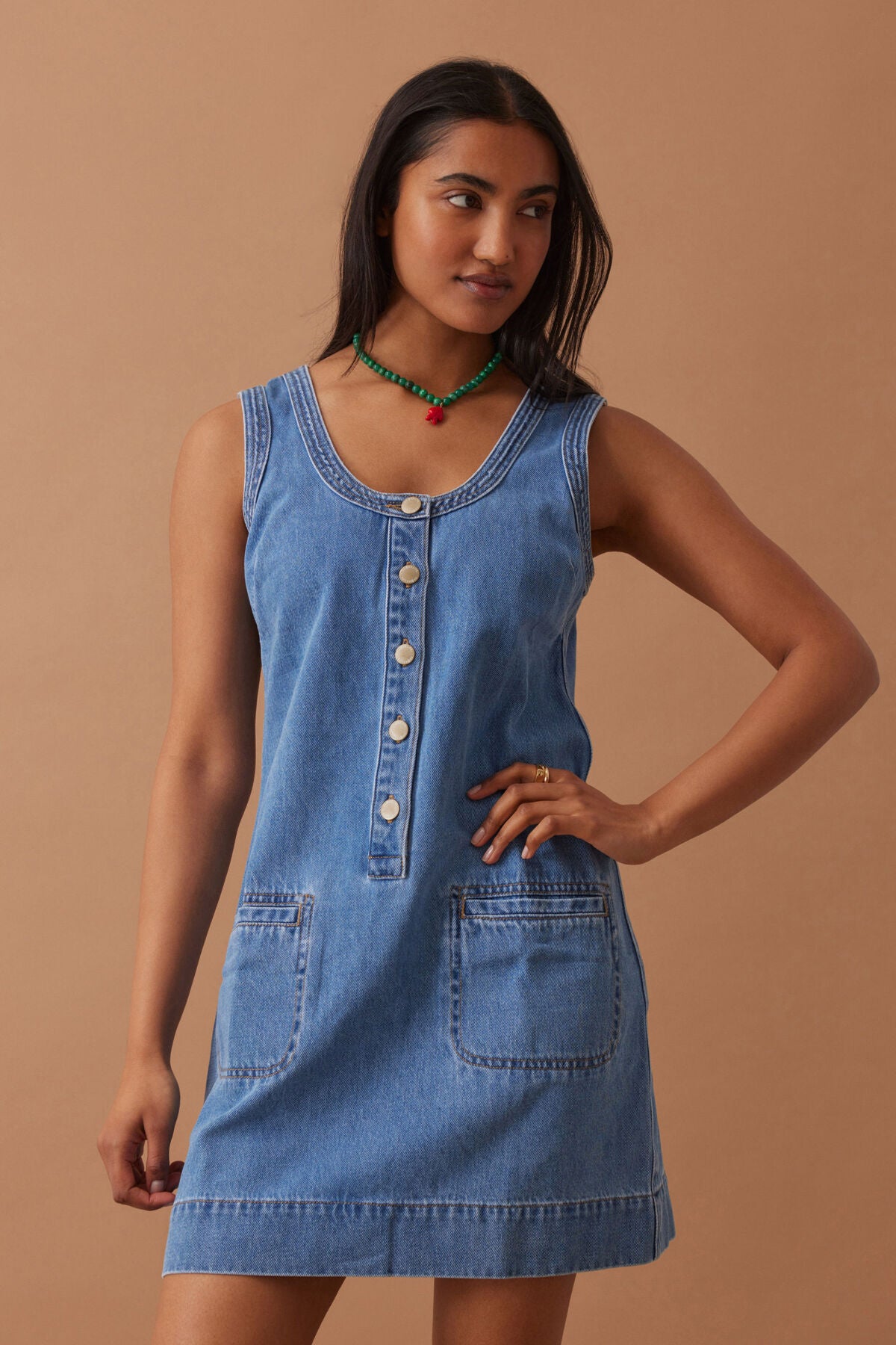 Denim Tank Dress - Vintage Blue