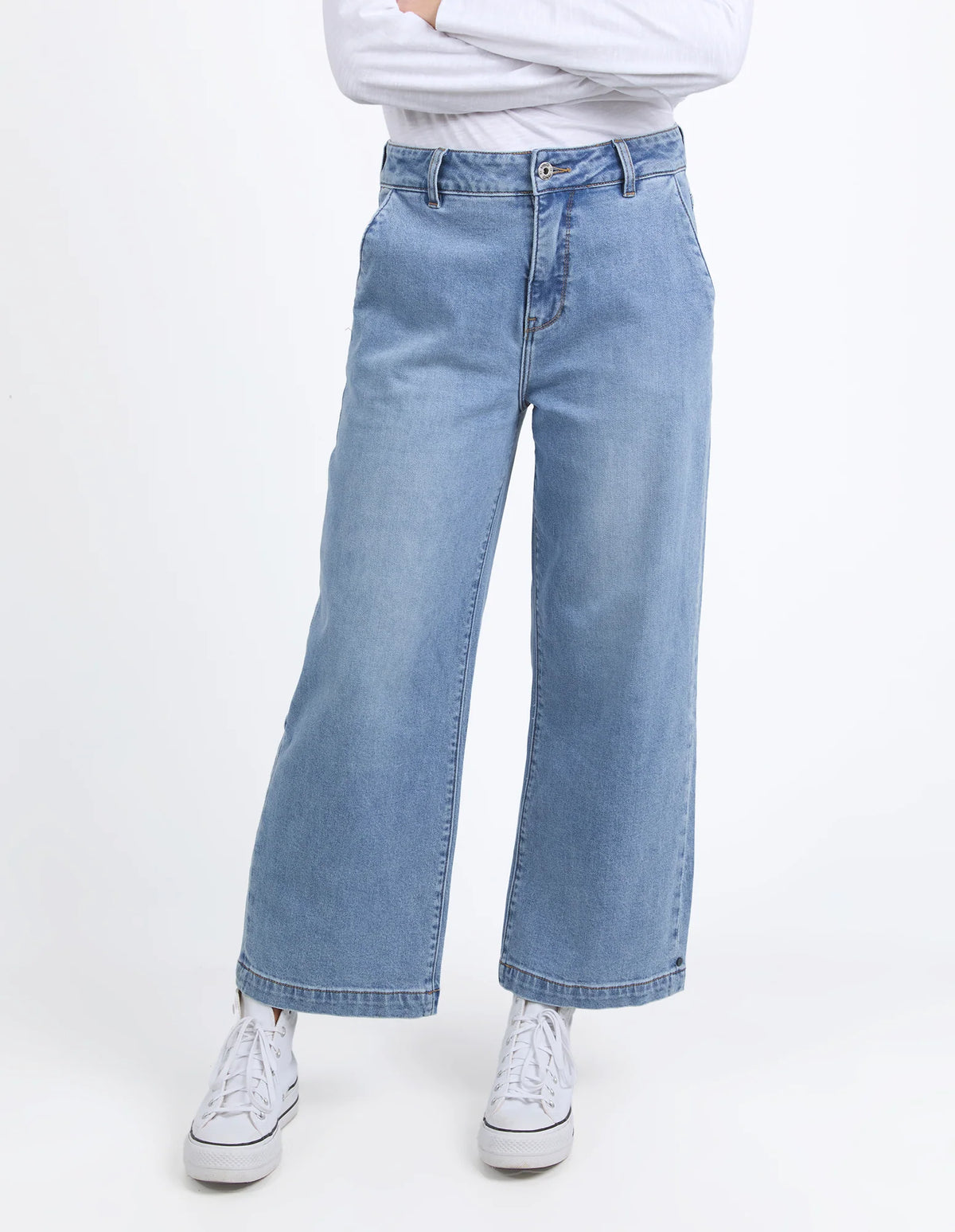 Izzy Wide Leg Jean - Vintage Blue Wash