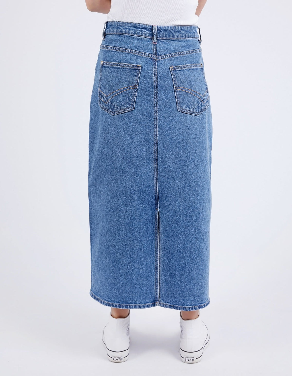 Zoe Midi Denim Skirt