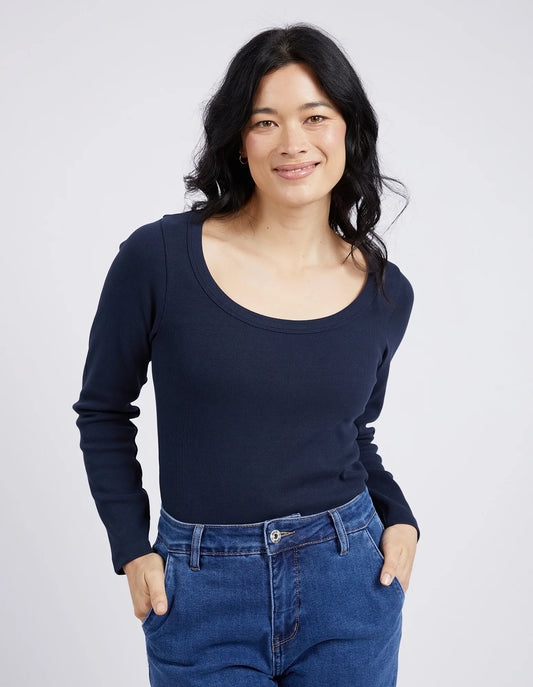 Crystal Ribbed Longsleeve Tee