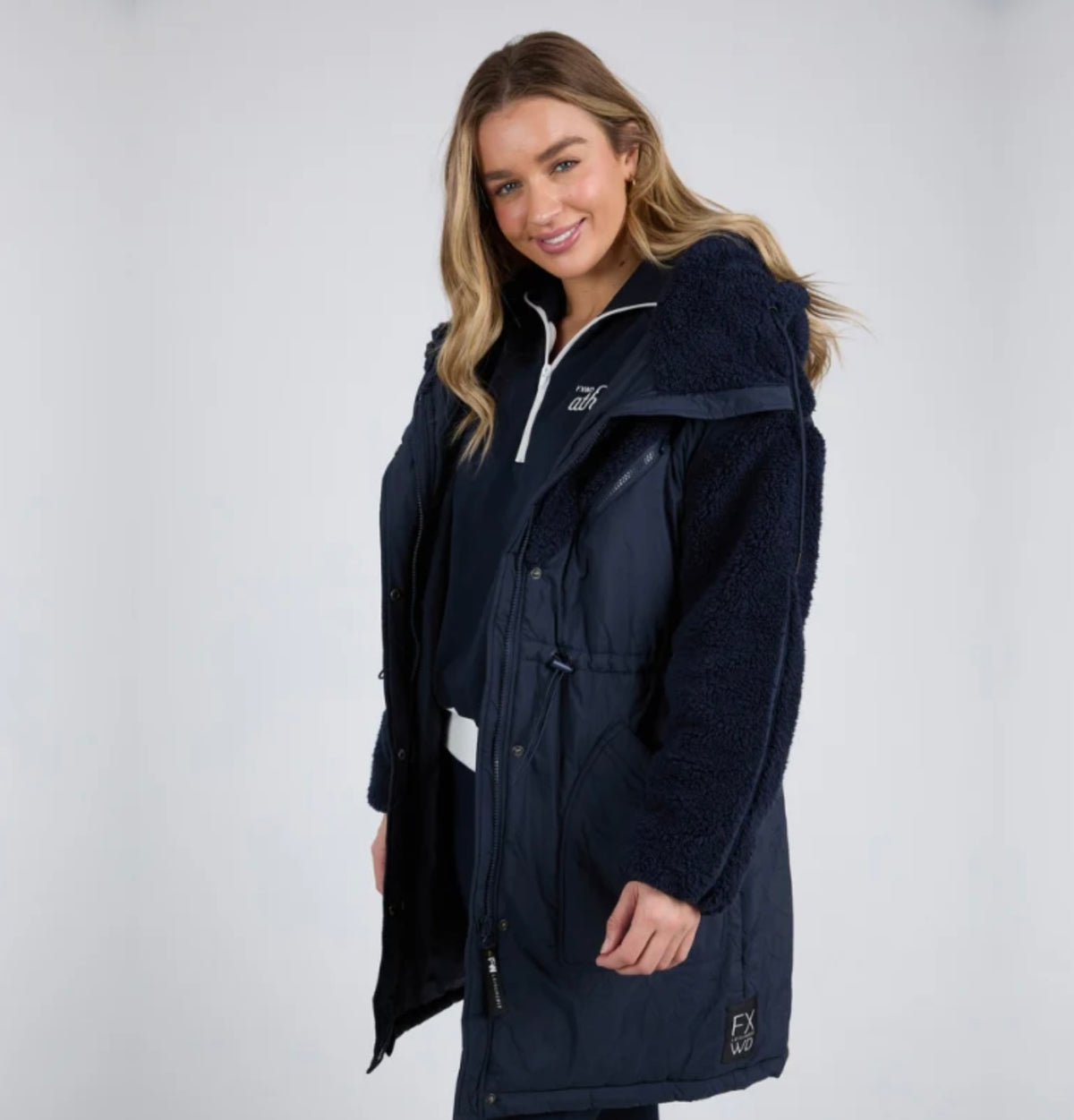 Longline Anorak - Navy