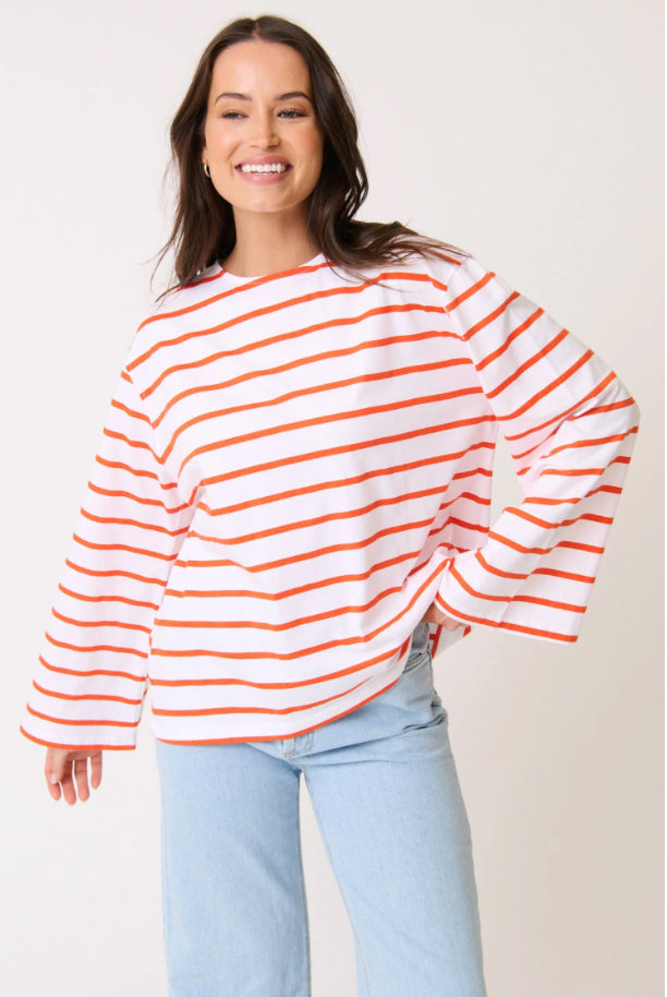 River L/S Top - Mandarin