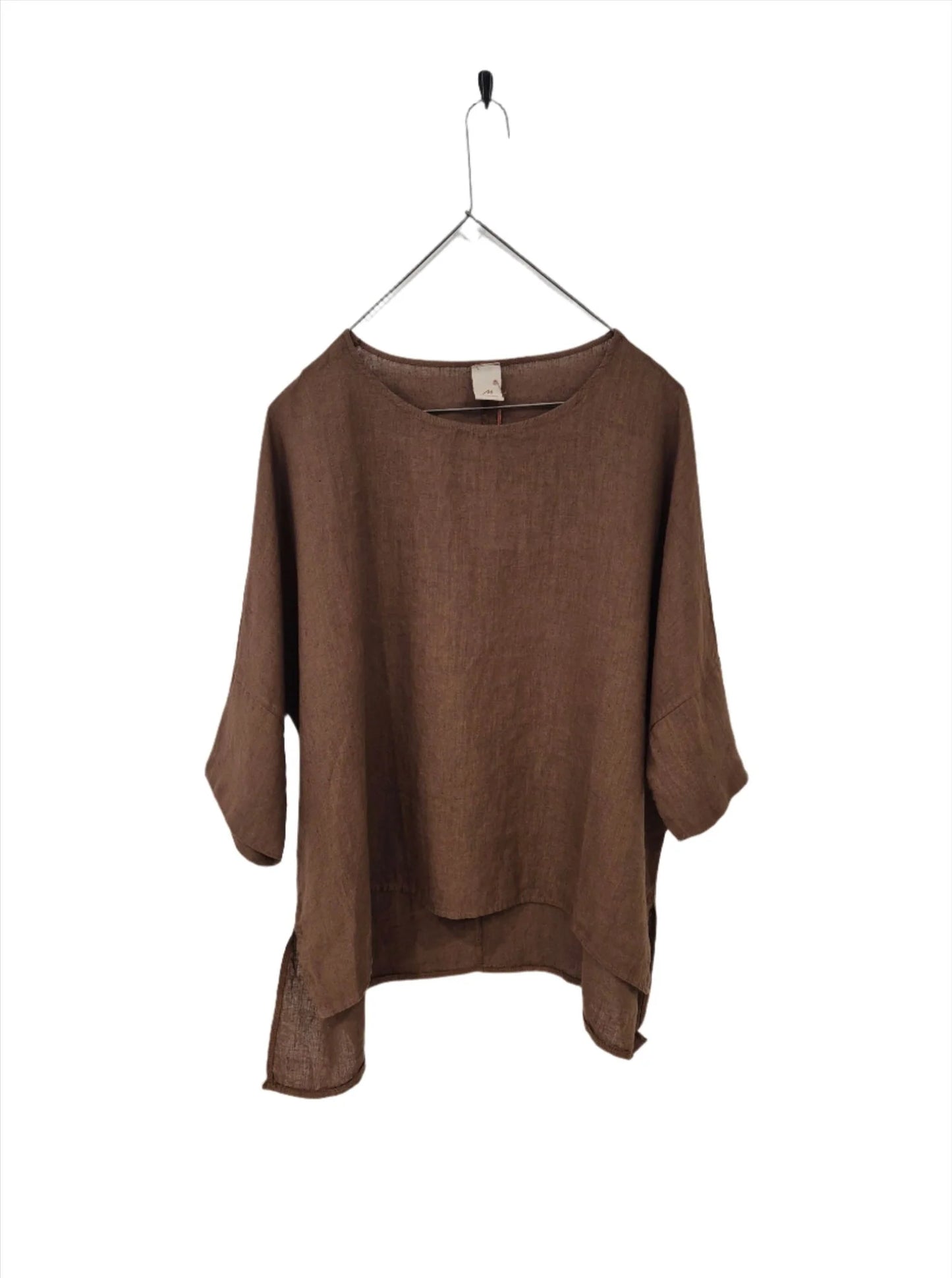 Artiste Linen Hi Lo Top - Tobacco