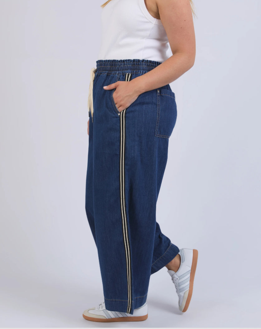 Greta Wide Leg Pant - Side Tape