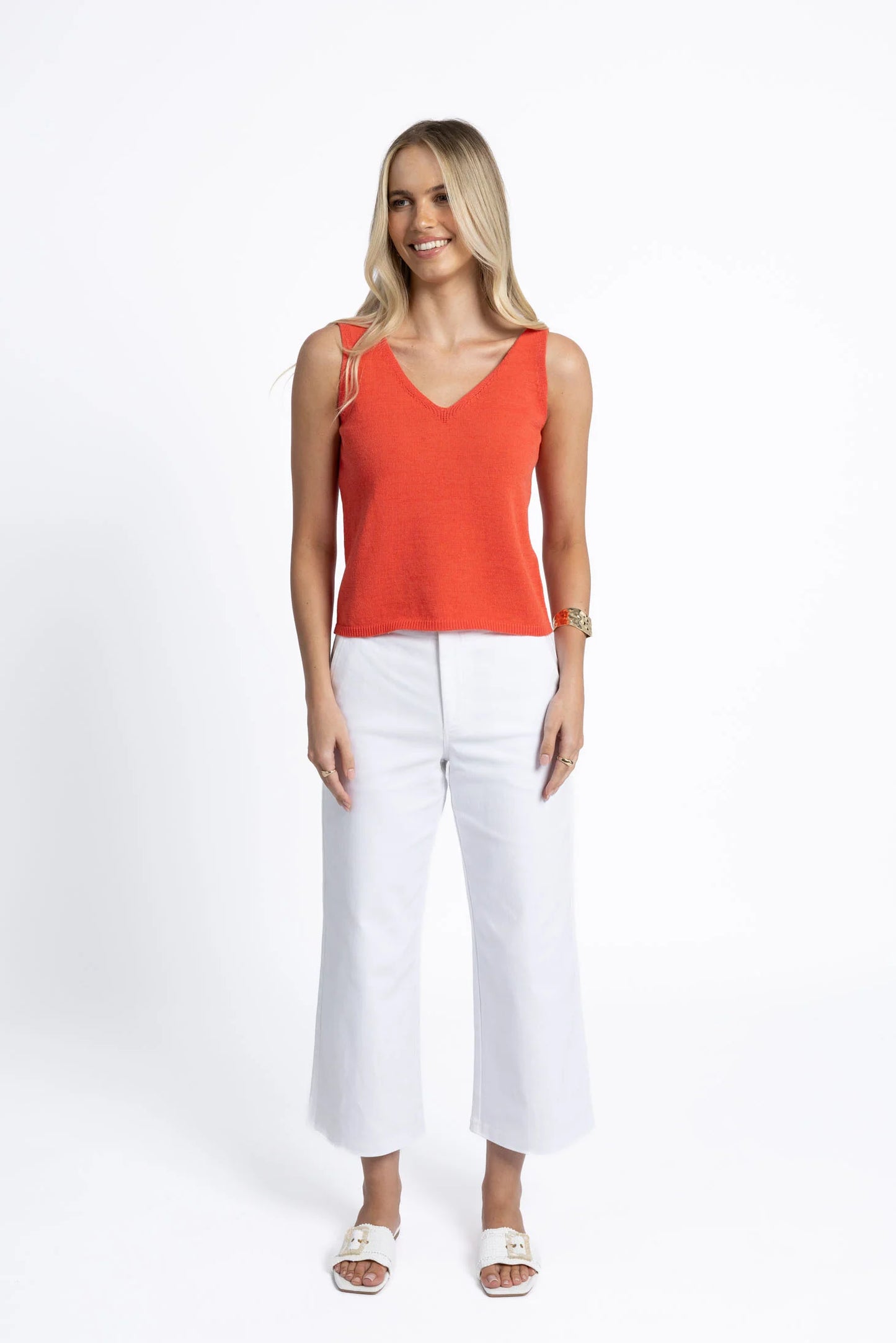 Margot Drill Pant - White