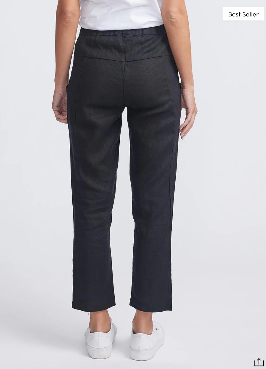 Luxe Linen Pant - Black