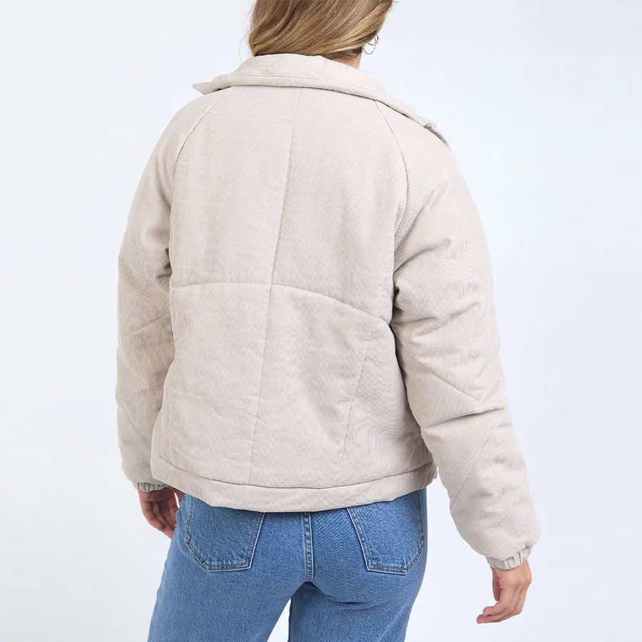 ROSALEE CORD JACKET - MUSHROOM
