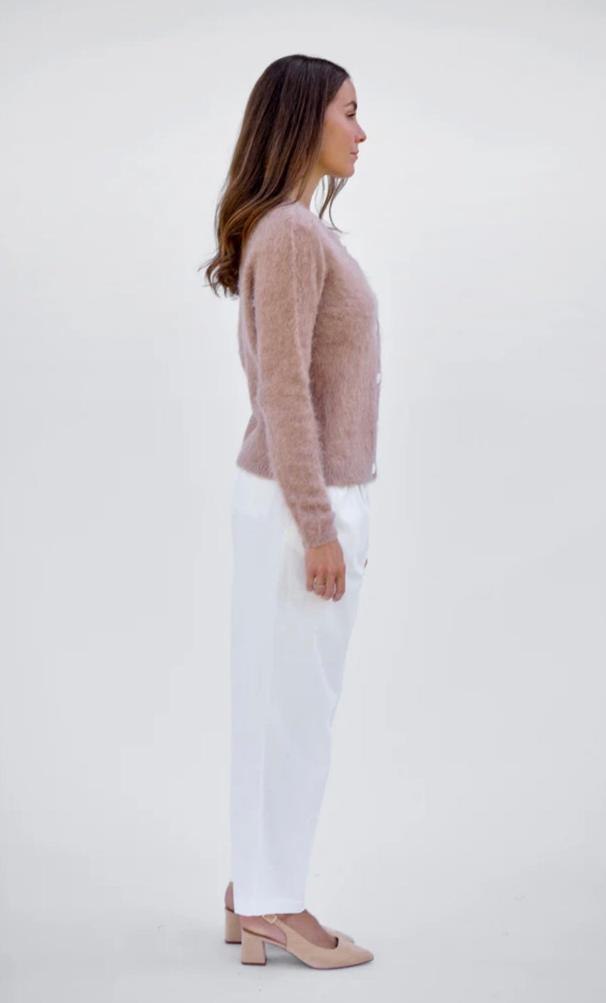 Oat Brushed Cardigan