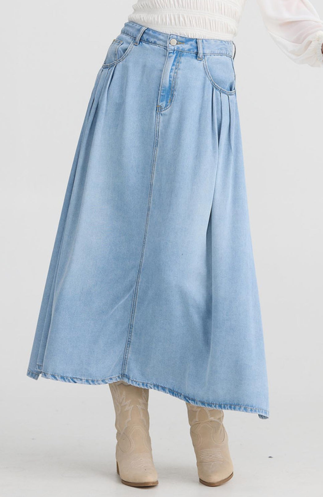 Austin Skirt - Light Blue Wash