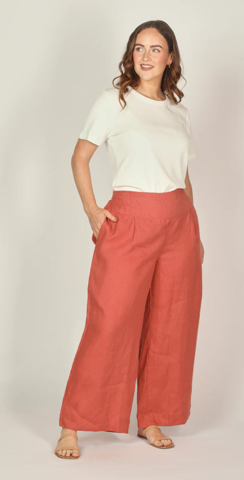 Liliana Wide Leg Linen Pant