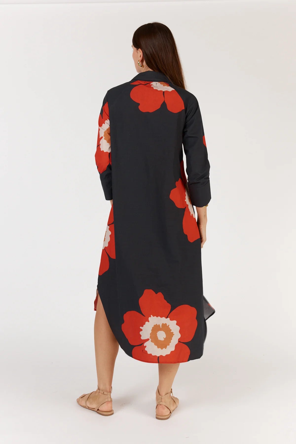 Poppy Shirtdress - Red