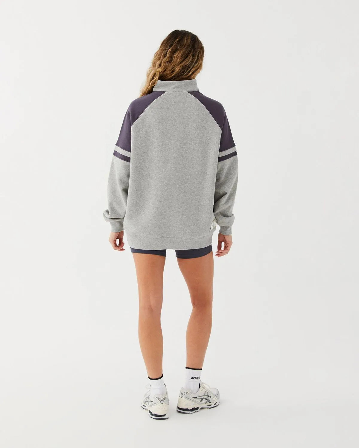 Vital Half Zip Pullover Crew - Grey Marle