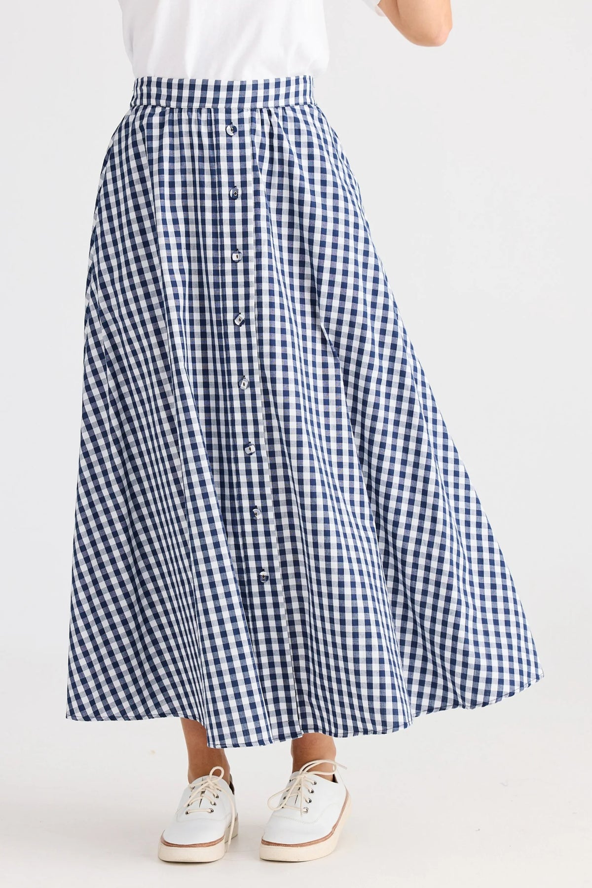 Lucy Skirt - Navy Gingham