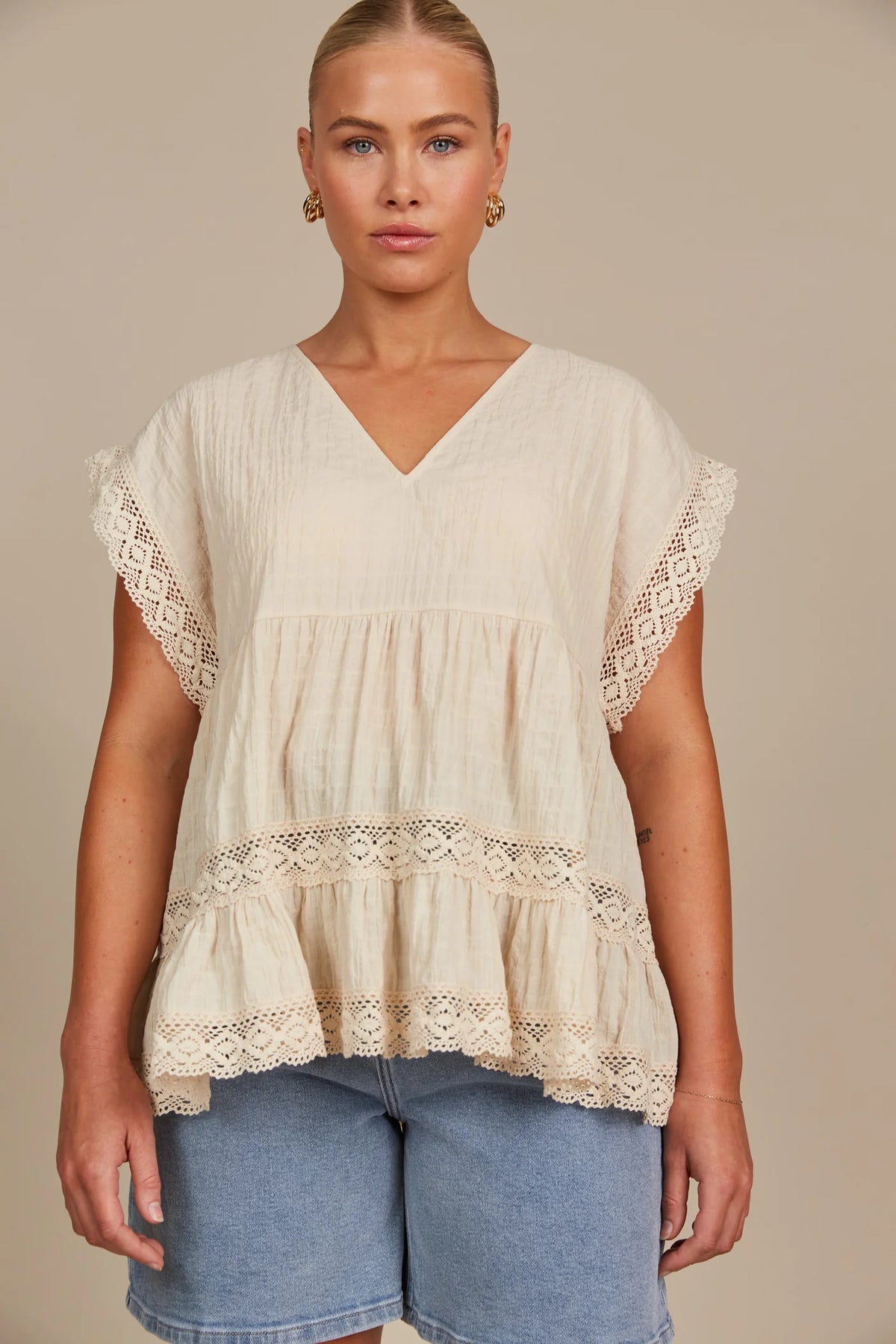 Fleur V Neck Top