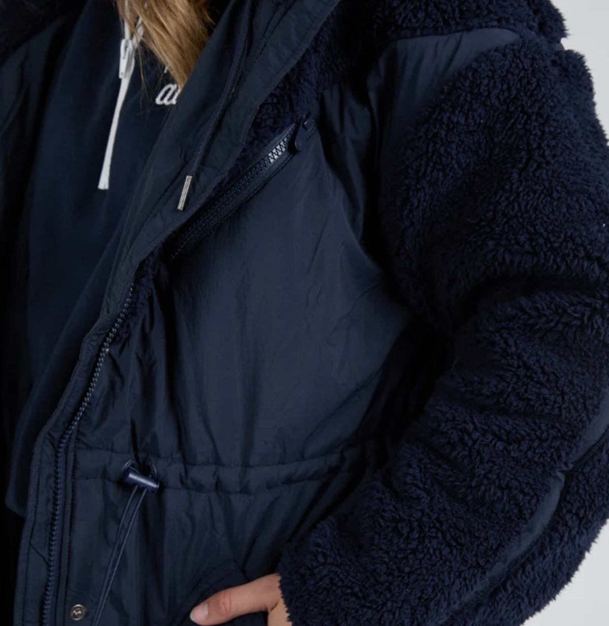 Longline Anorak - Navy