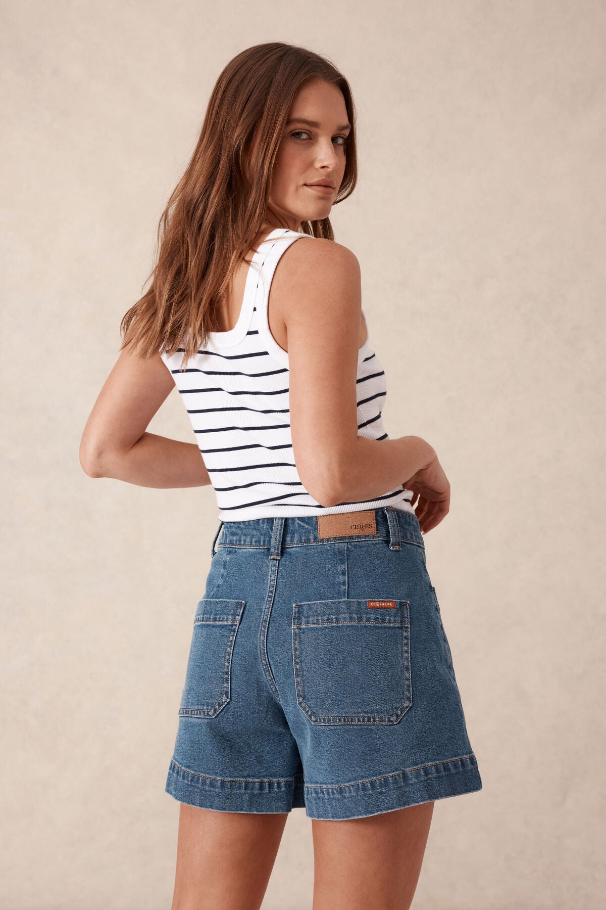 Denim Patch Pocket Short - Fresh Indigo