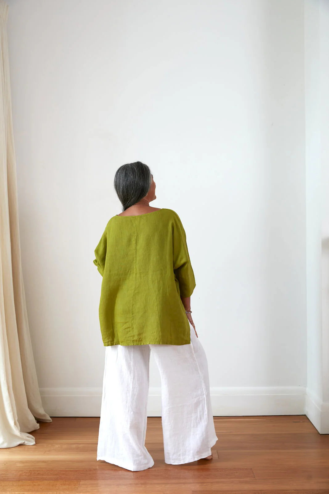 Artiste Linen Hi Lo Top - Tobacco