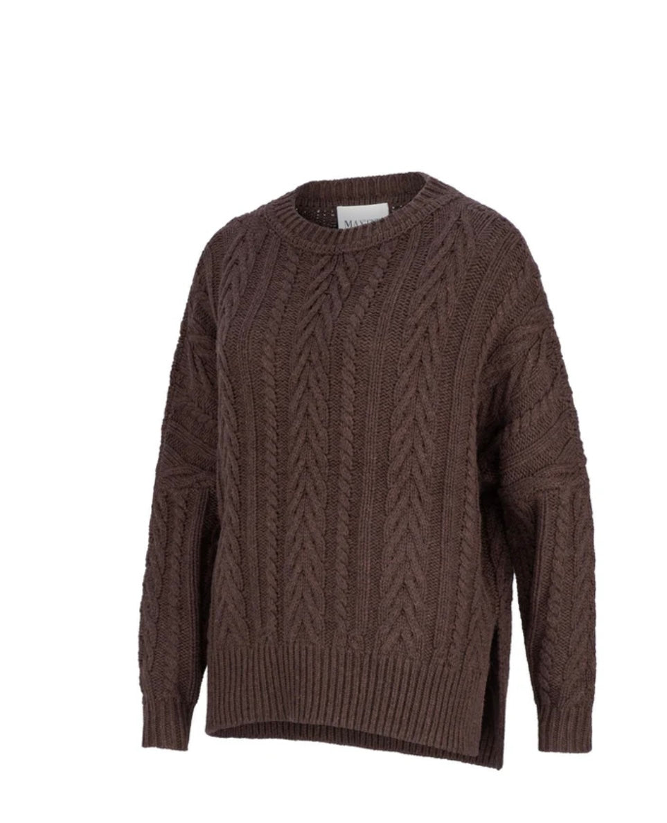 Chocolate Soft Touch Cable Pullover