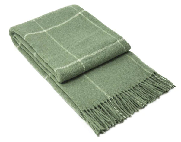 Brighton NZ Wool Throw Sage Green