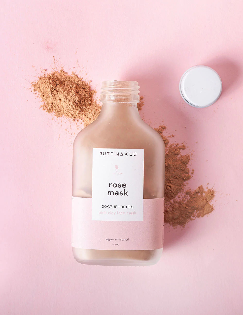 Butt Naked Rose Pink Clay Face Mask