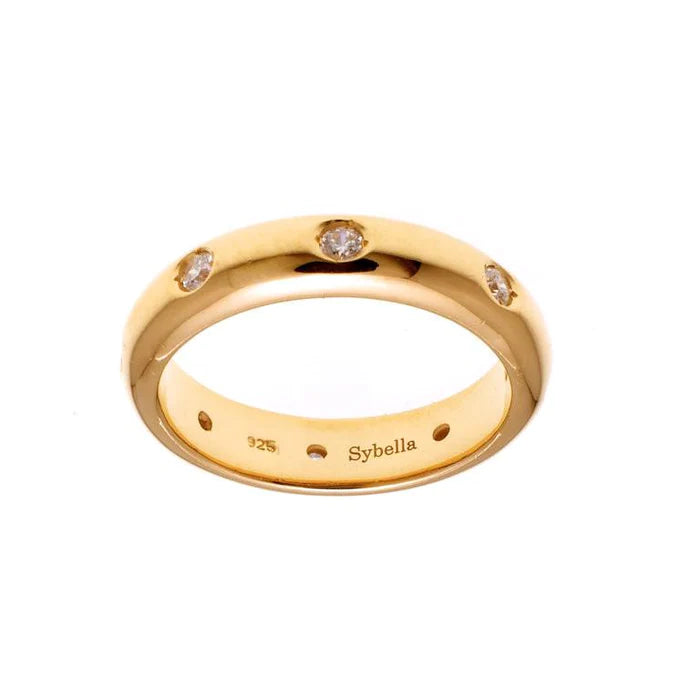 Sybella Yellow Gold Plate Eternity Ring